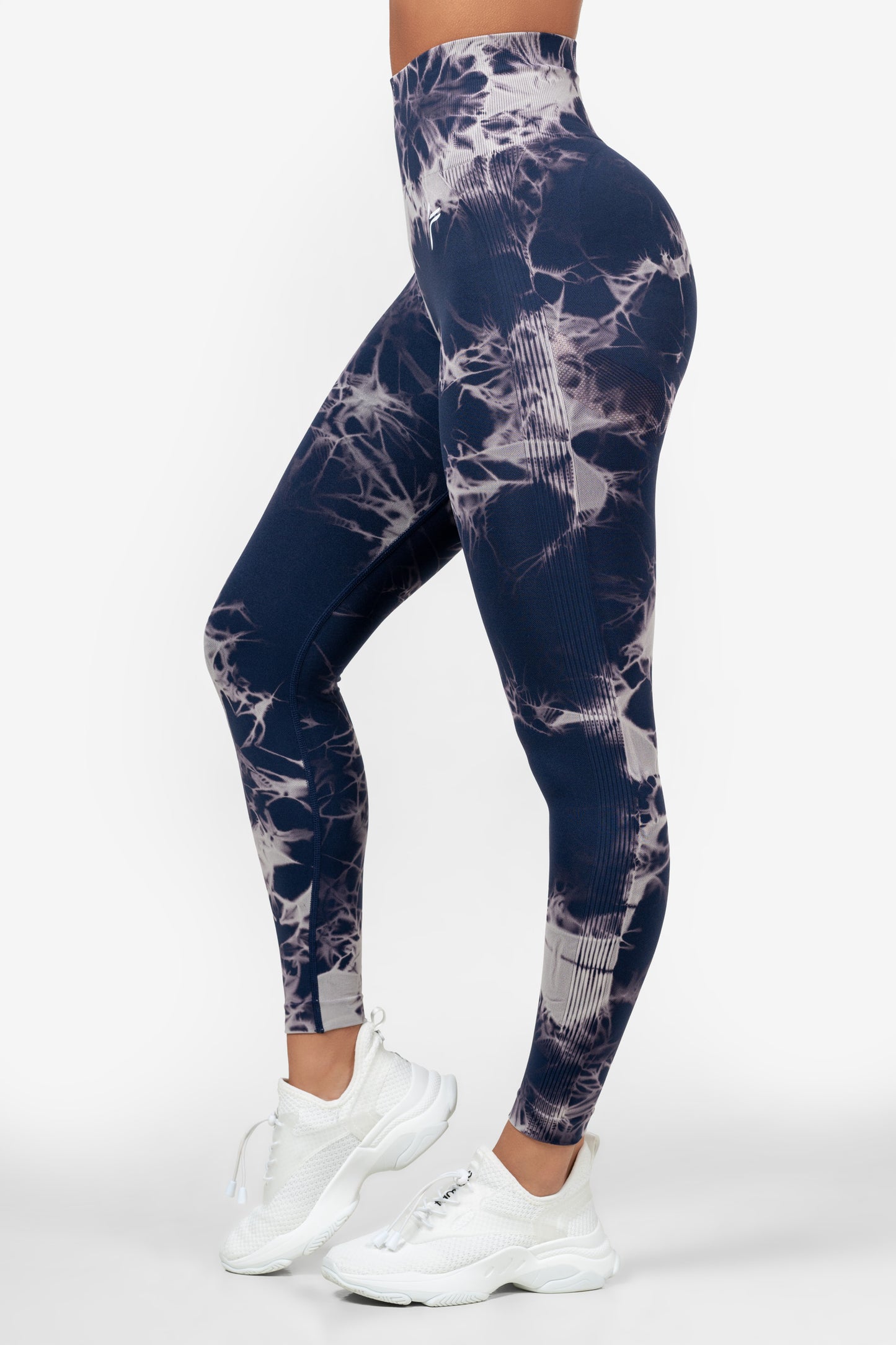 Paarse tie-dye scrunch legging