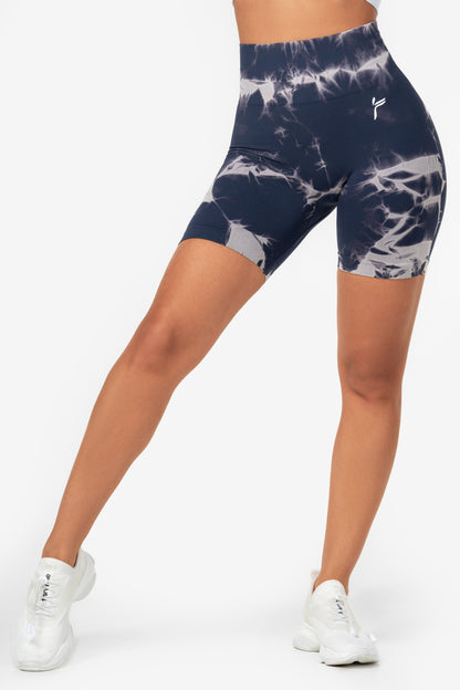 Paarse tie-dye scrunch short