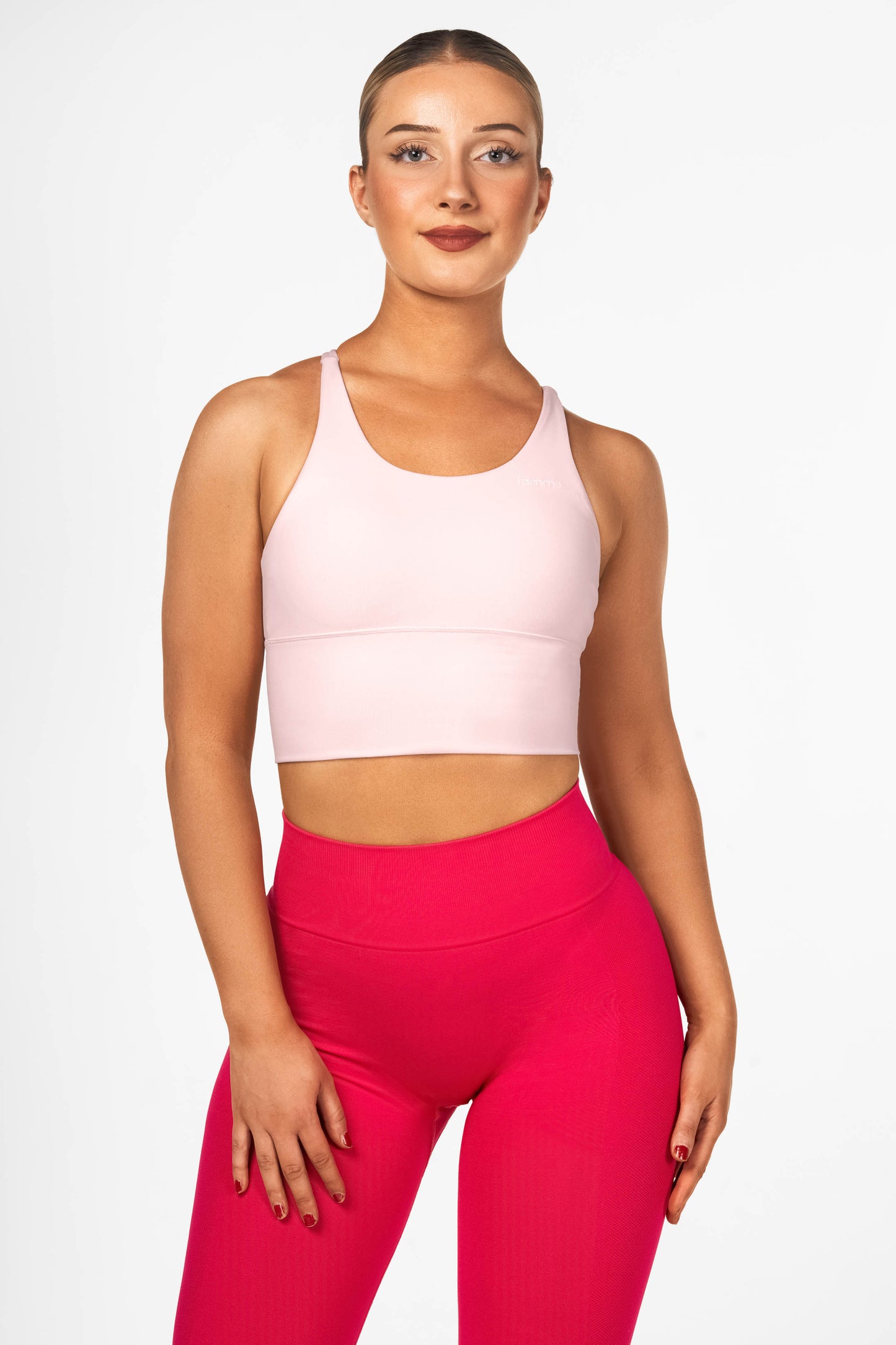 Dusky Pink Racer Back Sports Bra