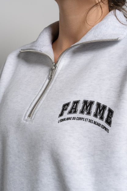 Grey Équilibre Sweat Half Zip - for dame - Famme - Sweatshirt