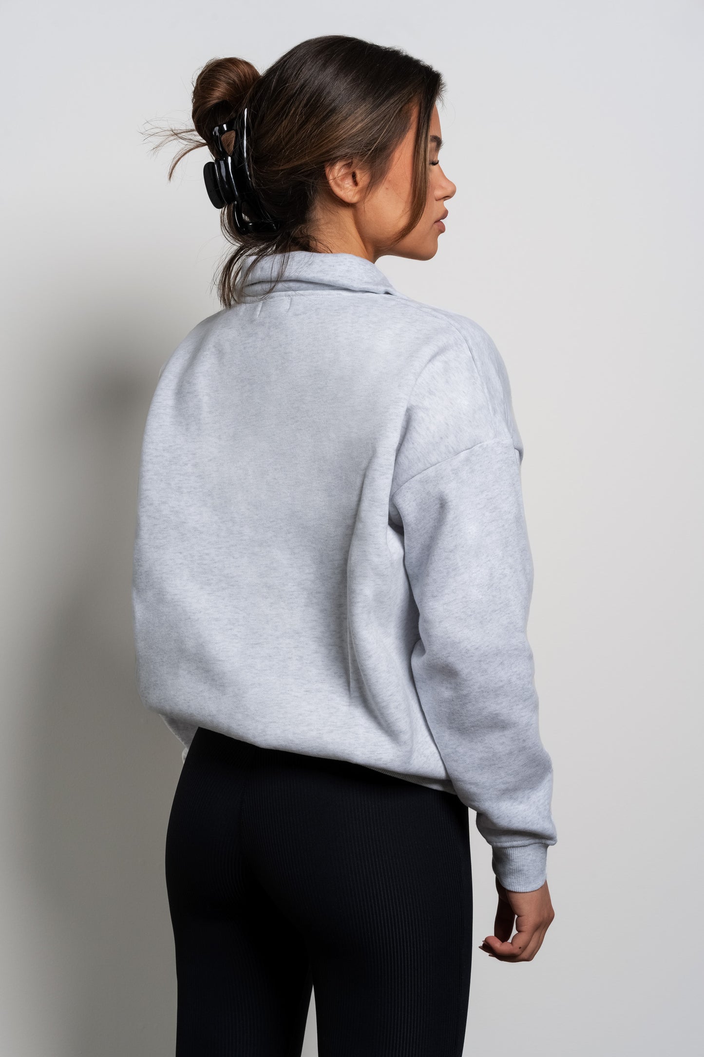 Grey Équilibre Sweat Half Zip - for dame - Famme - Sweatshirt